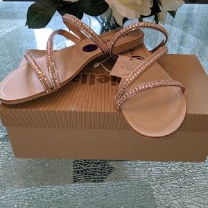 Mariella Shoes - Mariella Rose gold and crystals slip on Sandals Mariella Shoes - Mariella Rose gold and crystals slip on Sandals